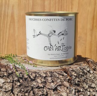 Saucisses confites de porc